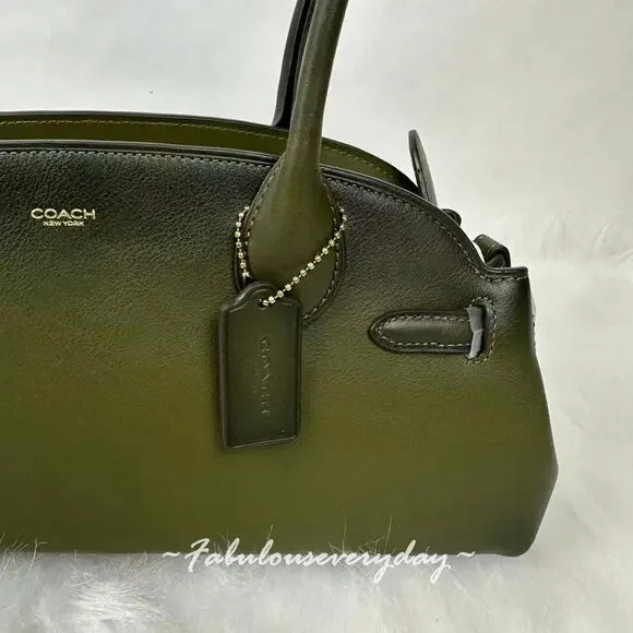 Coach Empire Carryall Bag 34 Shoulder Bag In Leather/Gold/Olive CCC30 NWT - Picture 6 of 9